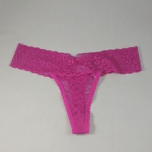 Pink lace panties